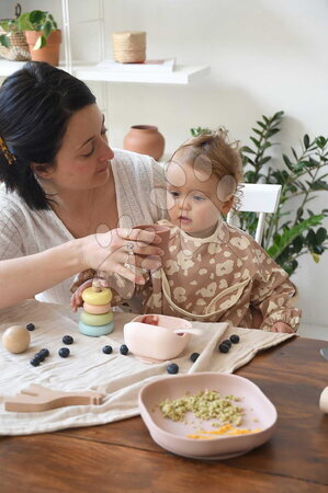 Babaétkészletek - Étkészlet Silicone Meal Set Cotton Candy Beaba - 5