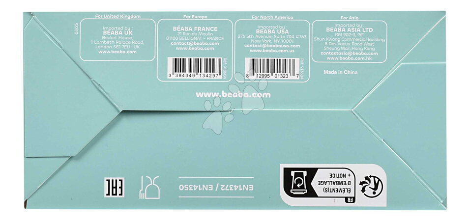 Babaétkészletek - Étkészlet Silicone Meal Set Cotton Candy Beaba - 14