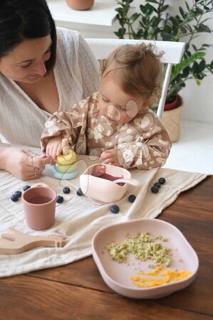 Babaétkészletek - Étkészlet Silicone Meal Set Cotton Candy Beaba - 6