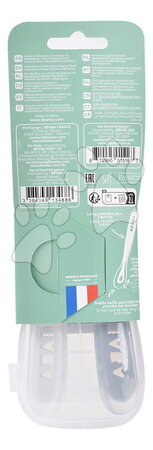 Príbory a lyžičky - Prvé tréningové lyžičky First Age Silicone Spoons Pebble Cloud Blue Duo Beaba - 4