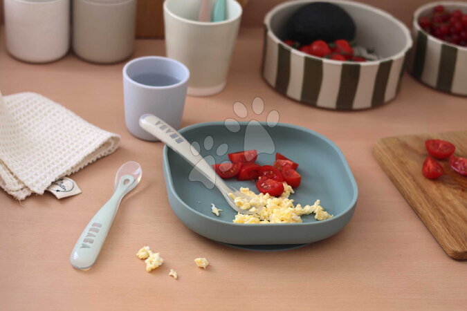 Parní hrnec s mixérem - Sada parního vařiče a mixéru Babycook® Neo Mineral Grey Beaba s jídelní soupravou, lžičkami a dózami Beaba - 31