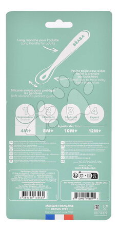 Príbory a lyžičky - Prvé tréningové lyžičky First Age Silicone Spoons Natural Set Beaba - 4