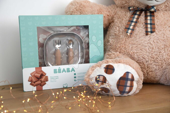 Jídelní soupravy - Jídelní sada First Meals Gift Set Savannah Bloom Beaba - 4