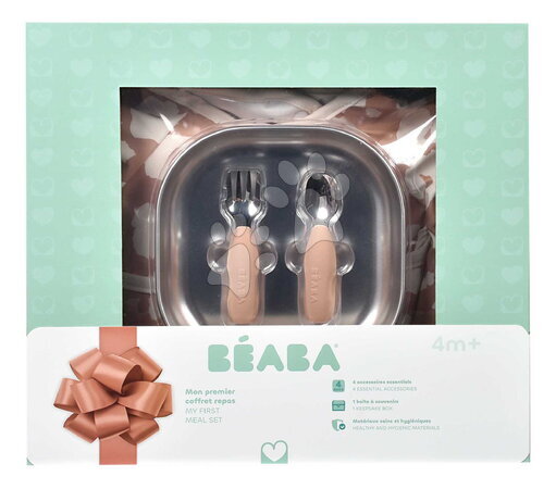 Jídelní soupravy - Jídelní sada First Meals Gift Set Savannah Bloom Beaba - 6