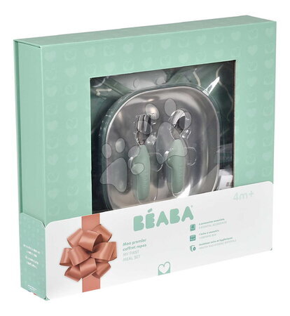 Babaétkészletek - Jedálenská súprava First Meals Gift Set Sage Green Beaba_1