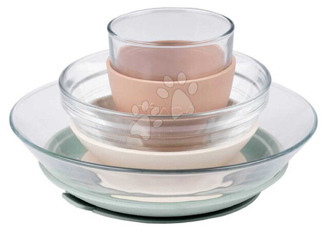 Babaétkészletek - Jedálenská súprava zo skla Duralex Glass Meal Set Natural Beaba_1