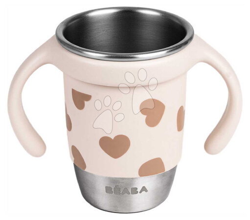 Dětské hrnky - Hrnek pro děti Stainless Steel Learning Cup Click & Drink BIGLove Beaba - 2