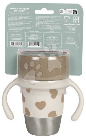 Dětské hrnky - Hrnek pro děti Stainless Steel Learning Cup Click & Drink BIGLove Beaba - 16