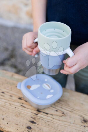 Dětské hrnky - Hrnek pro děti Stainless Steel Learning Cup Click & Drink Pebble Beaba - 9