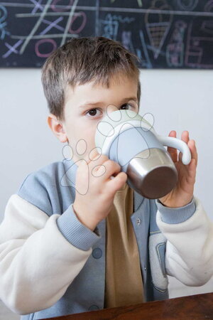 Dětské hrnky - Hrnek pro děti Stainless Steel Learning Cup Click & Drink Pebble Beaba - 10