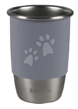 Dětské hrnky - Hrnek pro děti Stainless Steel Learning Cup Click & Drink Pebble Beaba - 3