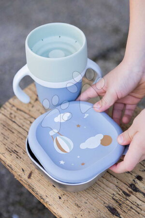 Dětské hrnky - Hrnek pro děti Stainless Steel Learning Cup Click & Drink Pebble Beaba - 15
