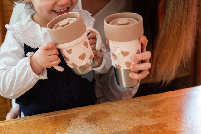 Dětské hrnky - Sada hrnků pro maminku a dítě Mini & Me 2 Stainless Steel Cups Click & Drink BIGLove Beaba - 10