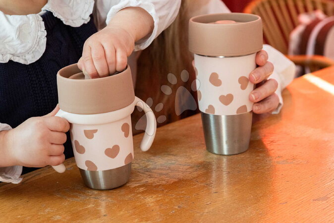 Dětské hrnky - Sada hrnků pro maminku a dítě Mini & Me 2 Stainless Steel Cups Click & Drink BIGLove Beaba - 12