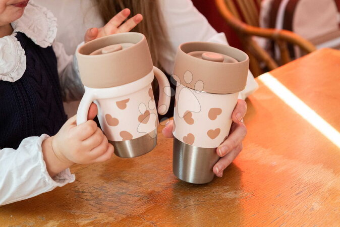 Dětské hrnky - Sada hrnků pro maminku a dítě Mini & Me 2 Stainless Steel Cups Click & Drink BIGLove Beaba - 13