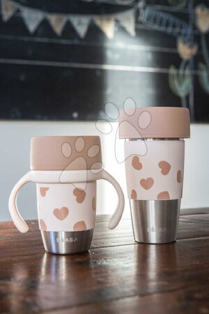 Dětské hrnky - Sada hrnků pro maminku a dítě Mini & Me 2 Stainless Steel Cups Click & Drink BIGLove Beaba - 5