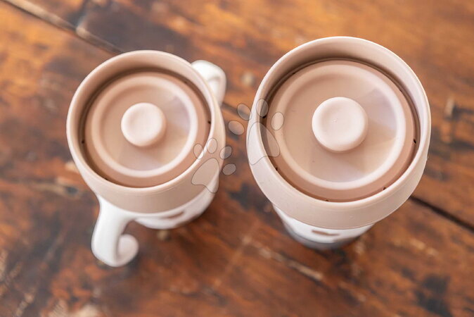 Dětské hrnky - Sada hrnků pro maminku a dítě Mini & Me 2 Stainless Steel Cups Click & Drink BIGLove Beaba - 8