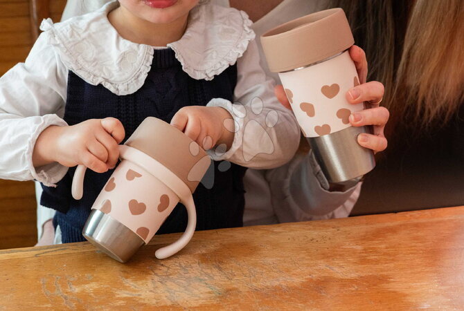 Dětské hrnky - Sada hrnků pro maminku a dítě Mini & Me 2 Stainless Steel Cups Click & Drink BIGLove Beaba - 18