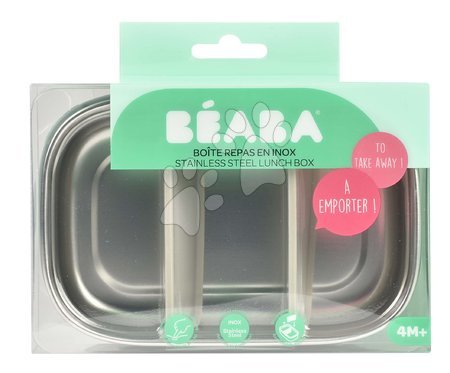 Élelmiszer tárolók és dobozok - Uzsonnás doboz Stainless Steel Lunch Box Beaba - 5