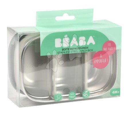 Élelmiszer tárolók és dobozok - Uzsonnás doboz Stainless Steel Lunch Box Beaba - 6