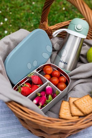 Élelmiszer tárolók és dobozok - Uzsonnás doboz Stainless Steel Lunch Box Beaba - 9