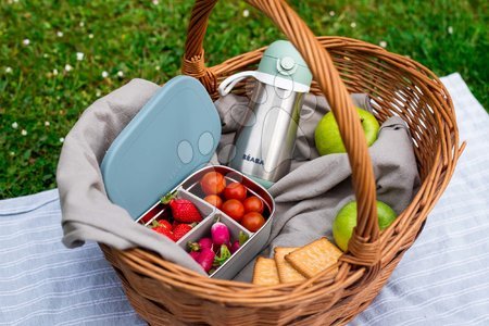 Élelmiszer tárolók és dobozok - Uzsonnás doboz Stainless Steel Lunch Box Beaba - 10