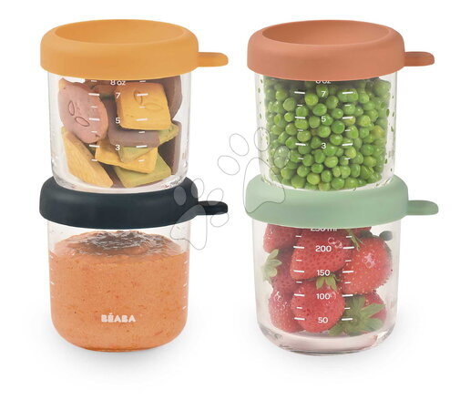 Parní hrnec s mixérem - Set parní vařič a mixér Babycook® Neo Grey White s jídelní soupravou, lžičkami a dózami Beaba - 34