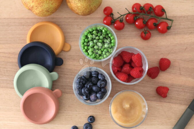 Parní hrnec s mixérem - Set parní vařič a mixér Babycook® Neo Grey White s jídelní soupravou, lžičkami a dózami Beaba - 37