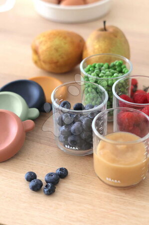Parní hrnec s mixérem - Set parní vařič a mixér Babycook® Neo Grey White s jídelní soupravou, lžičkami a dózami Beaba - 38