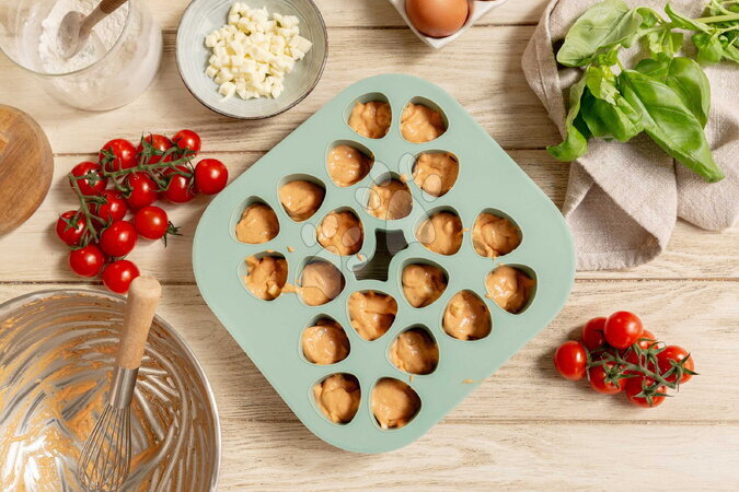 Dózy a formičky na potraviny - Multidávkovač na jídlo Tiny Silicone Multiportions Sage Green Beaba - 3