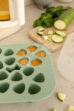 Dózy a formičky na potraviny - Multidávkovač na jídlo Tiny Silicone Multiportions Sage Green Beaba - 4