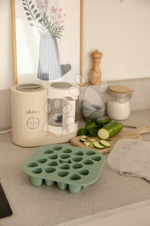 Dózy a formičky na potraviny - Multidávkovač na jídlo Tiny Silicone Multiportions Sage Green Beaba - 5