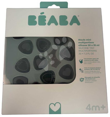 Dózy a formičky na potraviny - Multidávkovač na jídlo Tiny Silicone Multiportions Sage Green Beaba - 14