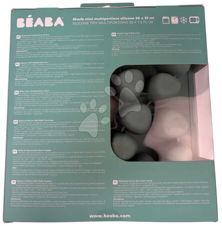 Dózy a formičky na potraviny - Multidávkovač na jídlo Tiny Silicone Multiportions Sage Green Beaba - 15