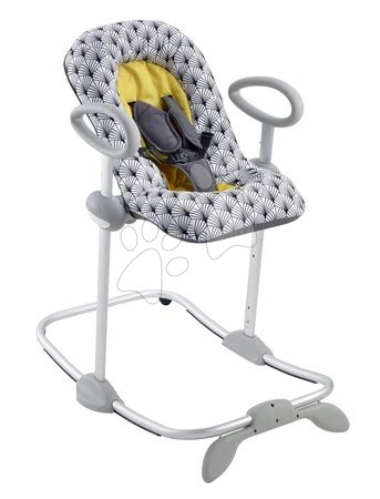 Produse bebe - Scaun rabatabil bebe de odihnă Beaba Up&Down Bouncer III Yellow Palm tree ediţie specială 4 înălţimi şi 3_1