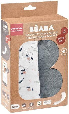 Produse bebe - Scutece textile din bumbac de muselină Bolte 2 Swadlles 120 cm Beaba _1