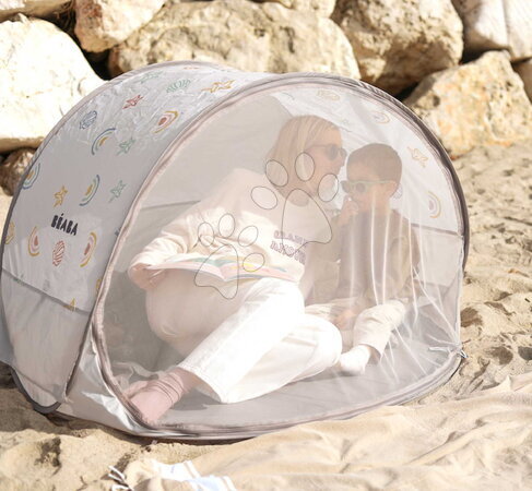 Detské stany - Plážový stan pre deti Breezy Anti UV Tent Clay Earth Beaba - 11