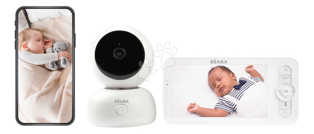 Elektronické chůvičky - Elektronická chůvička Video Baby Monitor Zen Premium White Beaba - 5