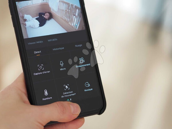 Elektronické chůvičky - Elektronická chůvička Video Baby Monitor Zen Premium White Beaba - 17