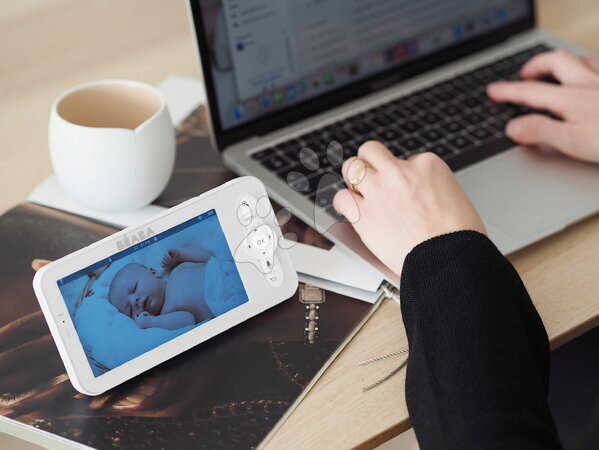 Elektronické chůvičky - Elektronická chůvička Video Baby Monitor Zen Premium White Beaba - 18