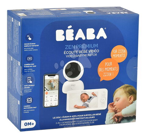 Elektronické chůvičky - Elektronická chůvička Video Baby Monitor Zen Premium White Beaba - 24