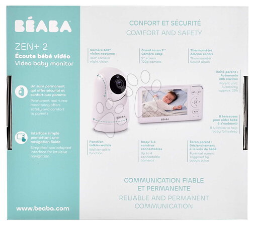 Elektronické chůvičky - Elektronická chůvička Video Baby Monitor Zen+ 2 Beaba - 13