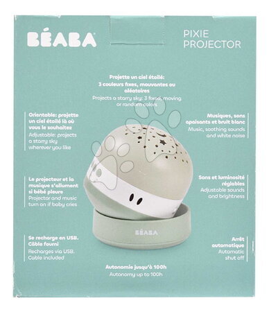 Gyermeklámpák - Éjjeli fény csillagos égbolt Pixie Projector Sage Green Beaba - 22