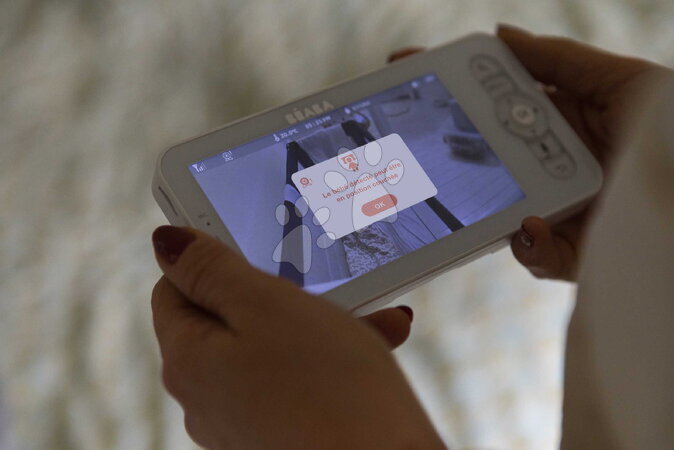 Elektronické chůvičky - Elektronická chůvička Video Baby Monitor Zen Smart AI White Beaba - 7