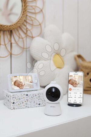 Elektronické chůvičky - Elektronická chůvička Video Baby Monitor Zen Smart AI White Beaba - 8