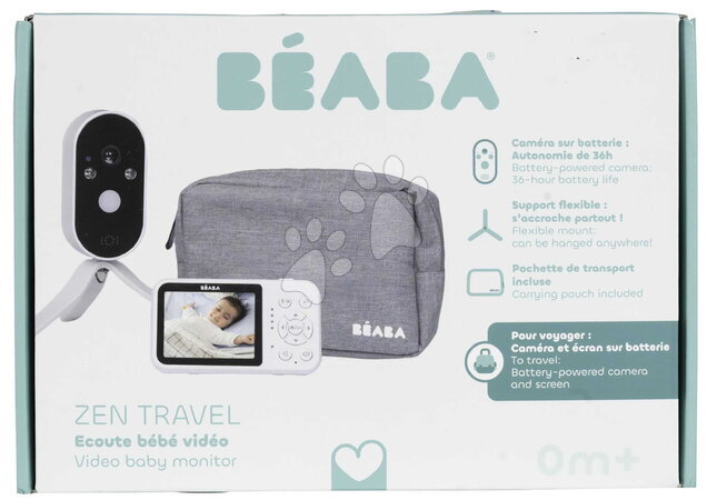 Elektronické chůvičky - Cestovní elektronická chůvička Video Baby Monitor Zen Travel White Beaba - 27