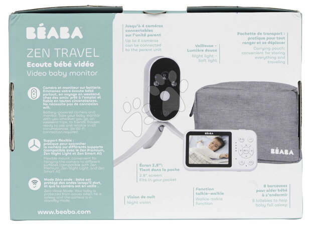 Elektronické chůvičky - Cestovní elektronická chůvička Video Baby Monitor Zen Travel White Beaba - 28