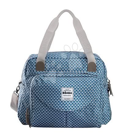 Dojčenské potreby - Prebaľovacia taška ku kočíku Beaba Geneva II kockovaná modrá