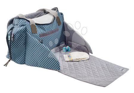 Dojčenské potreby - Prebaľovacia taška ku kočíku Beaba Sydney II kockovaná modrá_1