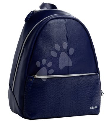 Previjalne torbe za vozičke - Previjalna torba za vozičke Beaba San Francisco modri nahrbtnik s kačjim vzorcem